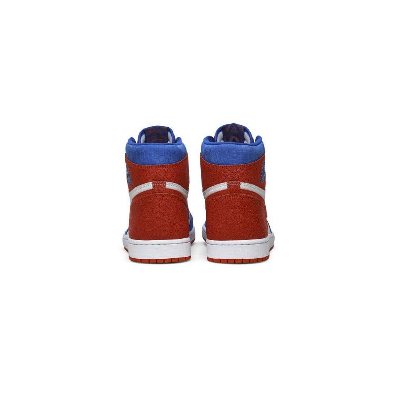 Air Jordan 1 Retro Høy Og Pe Blå Hvit Oransje Herresko