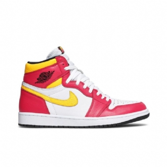 Air Jordan 1 Retro Høy Og Rød Hvit Gul Svart Herresko