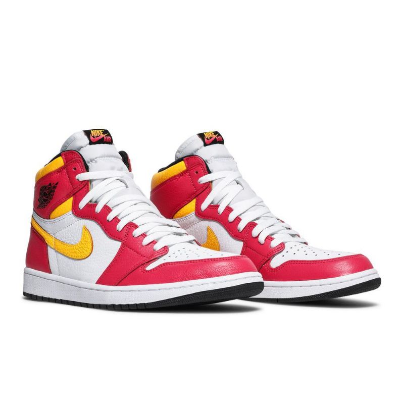 Air Jordan 1 Retro Høy Og Rød Hvit Gul Svart Herresko