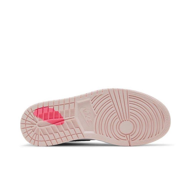 Air Jordan 1 Retro Høy Og Se Rosa Hvit Mørke Blå Damesko