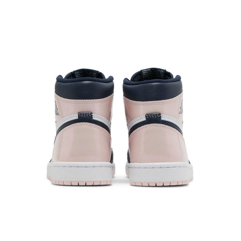 Air Jordan 1 Retro Høy Og Se Rosa Hvit Mørke Blå Damesko