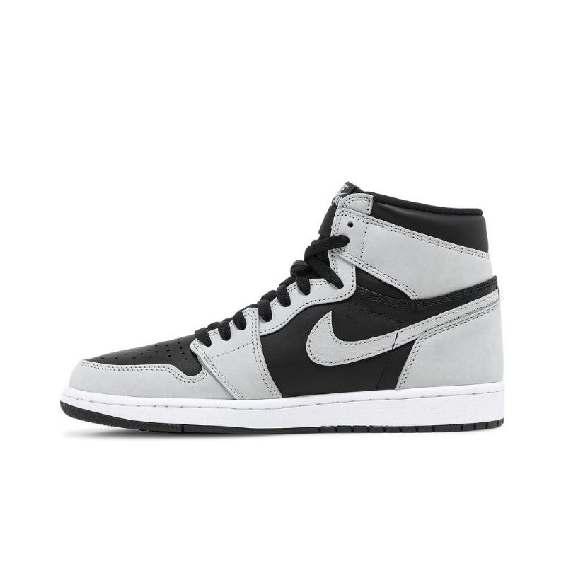 Air Jordan 1 Retro Høy Og Svart Grå Hvit Herresko