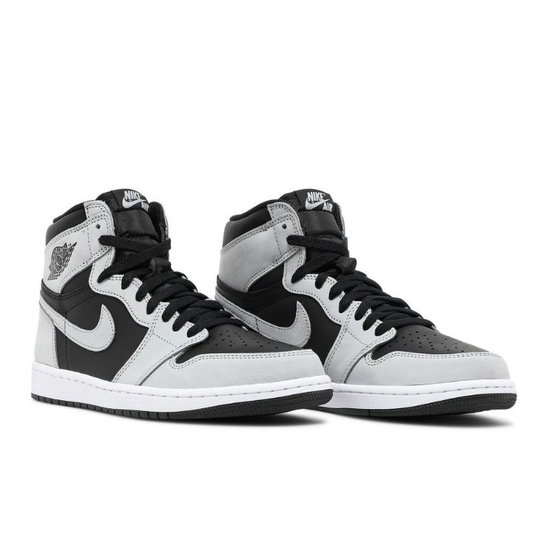 Air Jordan 1 Retro Høy Og Svart Grå Hvit Herresko