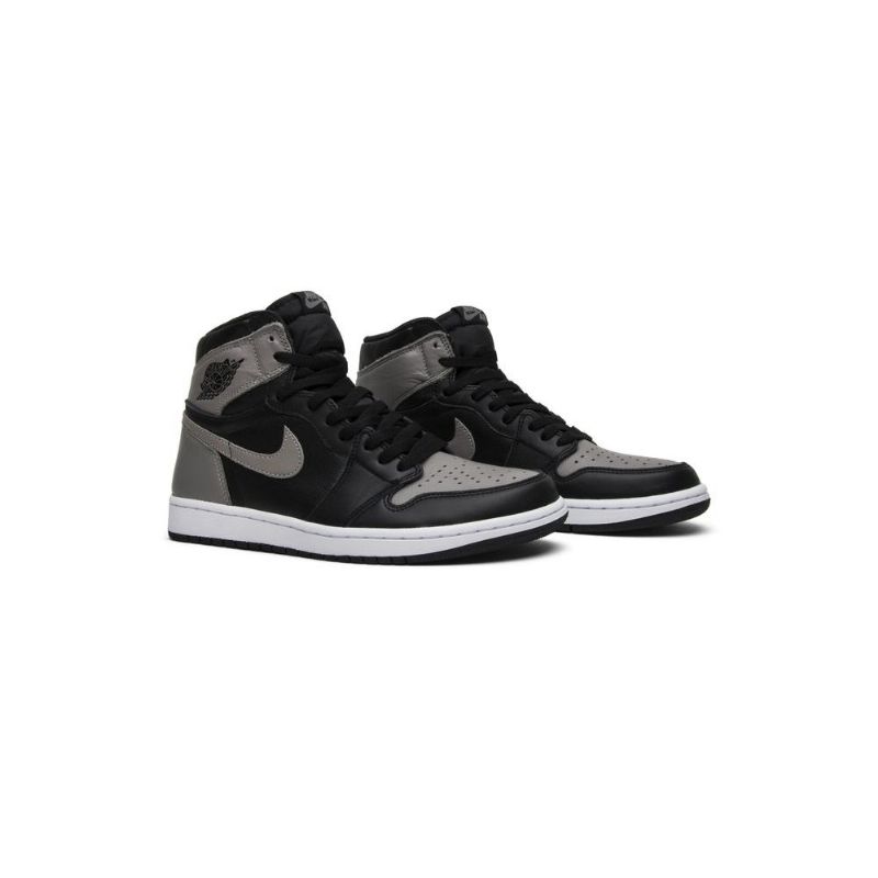 Air Jordan 1 Retro Høy Og Svart Grå Hvit Herresko