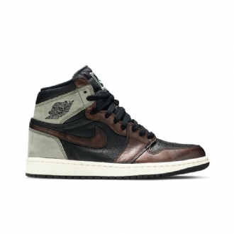 Air Jordan 1 Retro Høy Og Svart Grønn Brun Herresko