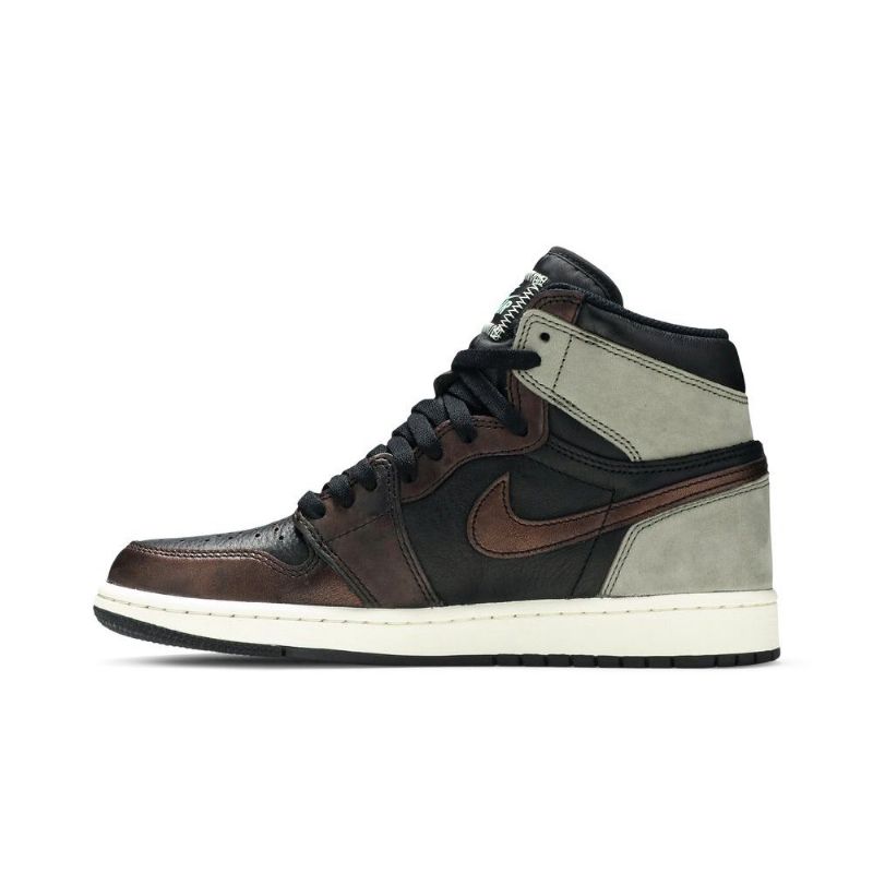 Air Jordan 1 Retro Høy Og Svart Grønn Brun Herresko