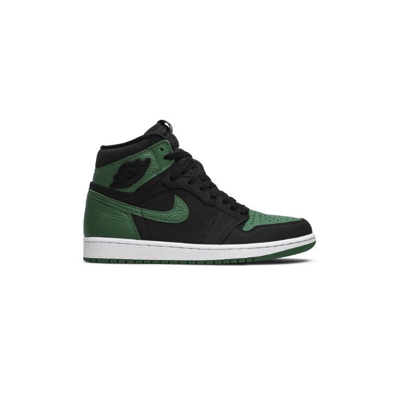 Air Jordan 1 Retro Høy Og Svart Grønne Herresko