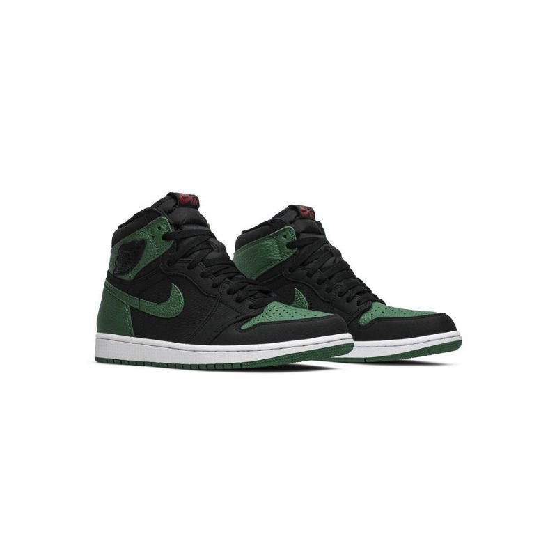 Air Jordan 1 Retro Høy Og Svart Grønne Herresko