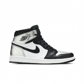 Air Jordan 1 Retro Høy Og Svart Sølv Damesko