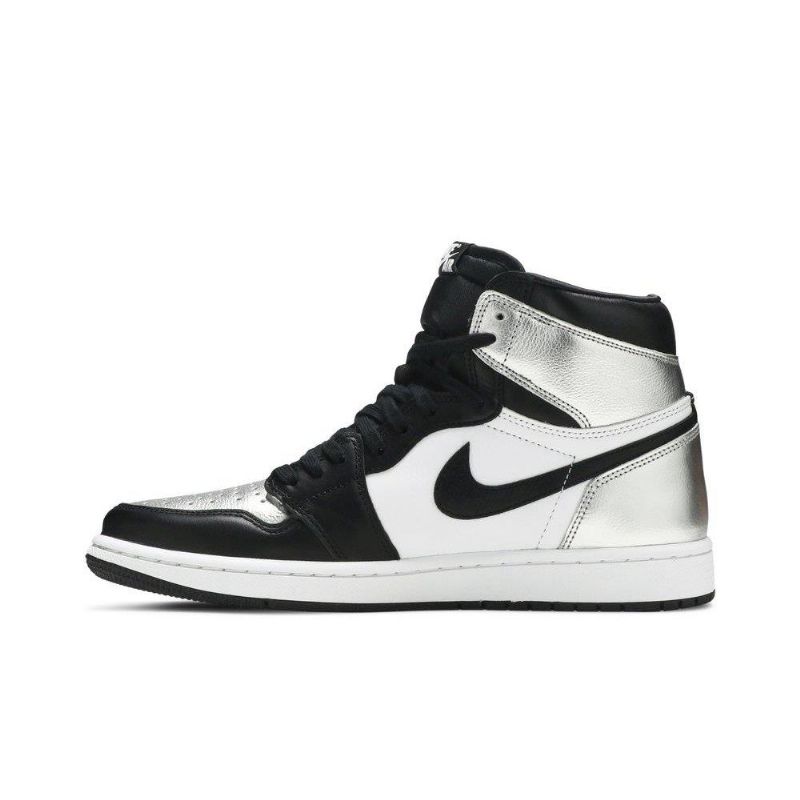 Air Jordan 1 Retro Høy Og Svart Sølv Damesko