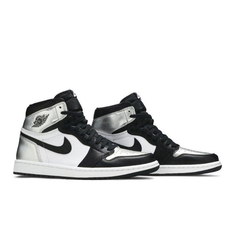 Air Jordan 1 Retro Høy Og Svart Sølv Damesko