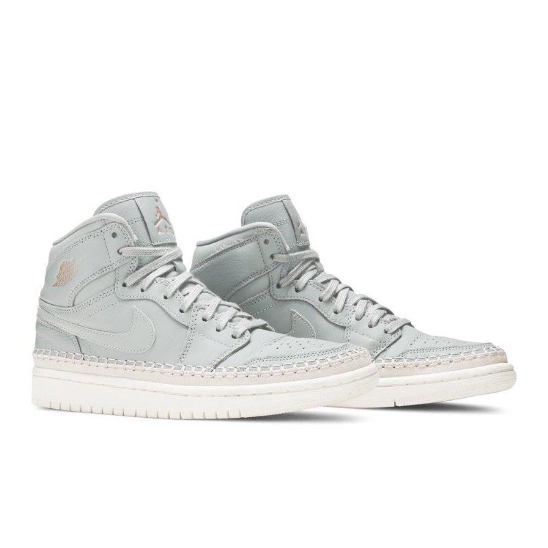 Air Jordan 1 Retro Høy Premium Grønn Hvit Damesko