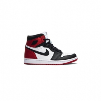 Air Jordan 1 Retro Høy Svart Hvit Rød Damesko
