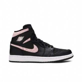 Air Jordan 1 Retro Høy Svart Rosa Damesko