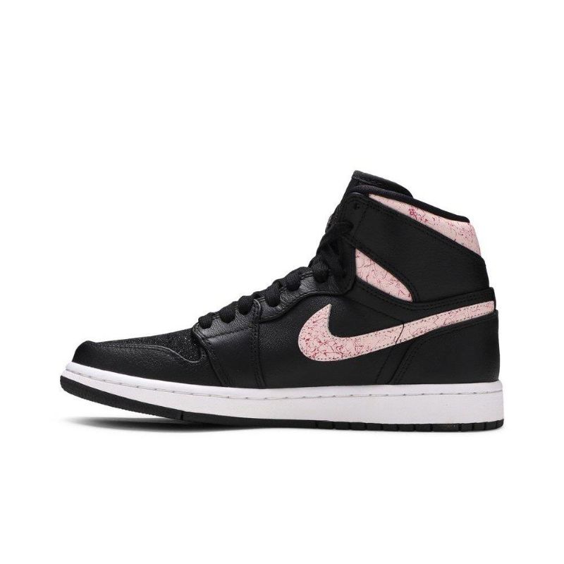 Air Jordan 1 Retro Høy Svart Rosa Damesko