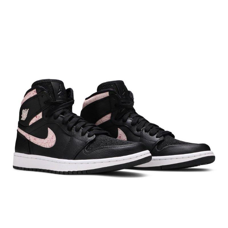 Air Jordan 1 Retro Høy Svart Rosa Damesko