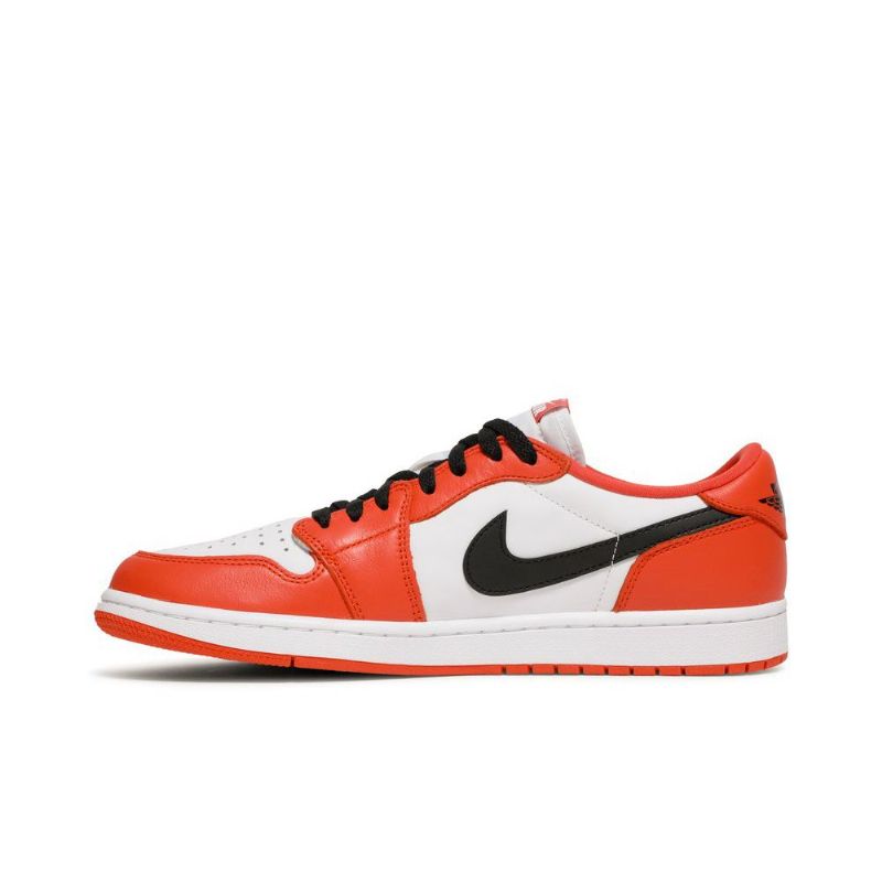 Air Jordan 1 Retro Lav Og Oransje Hvit Svart Herresko