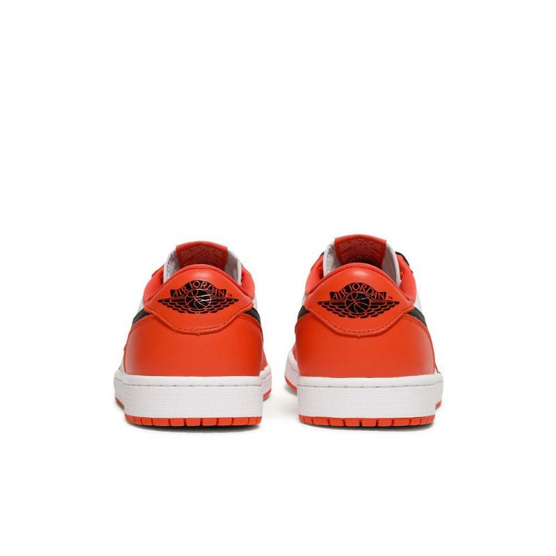 Air Jordan 1 Retro Lav Og Oransje Hvit Svart Herresko