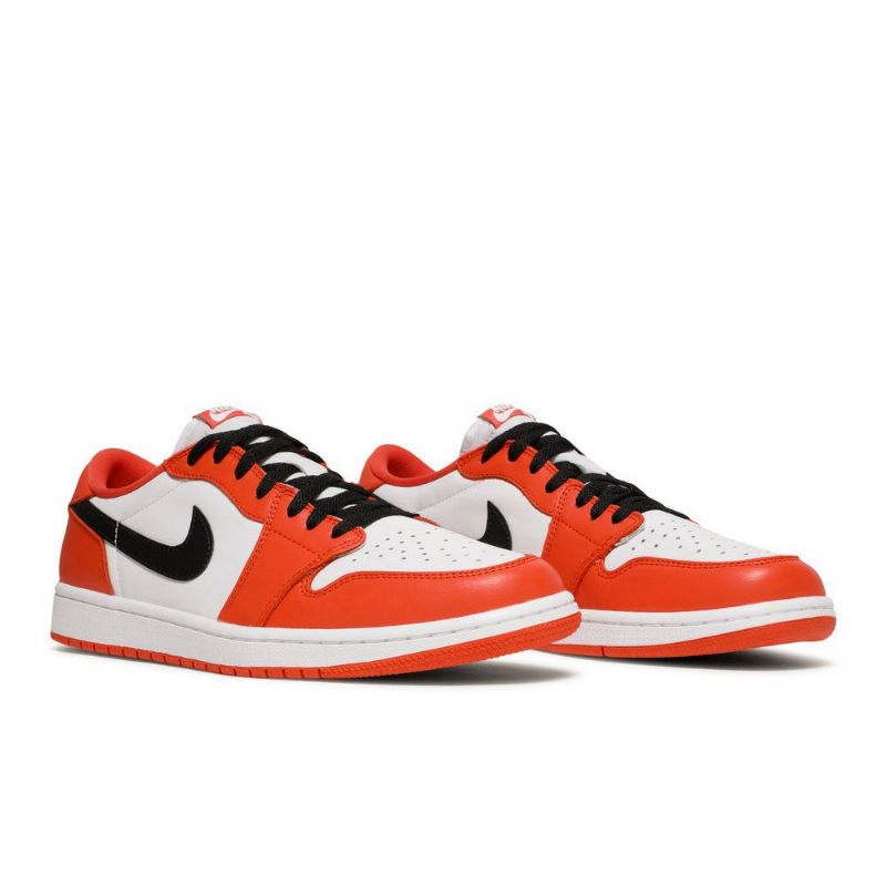 Air Jordan 1 Retro Lav Og Oransje Hvit Svart Herresko