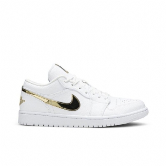 Air Jordan 1 Retro Low Hvit Gull Damesko
