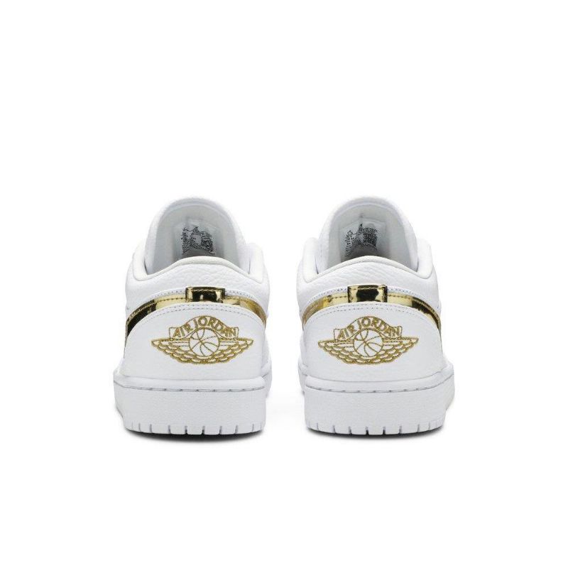 Air Jordan 1 Retro Low Hvit Gull Damesko