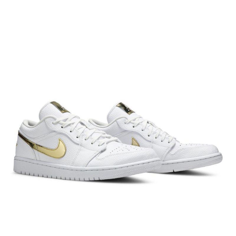 Air Jordan 1 Retro Low Hvit Gull Damesko