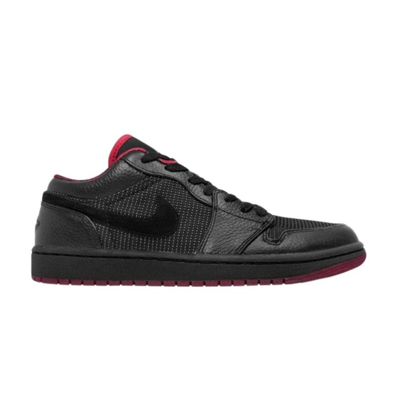 Air Jordan 1 Retro Low Svart Rød Herresko