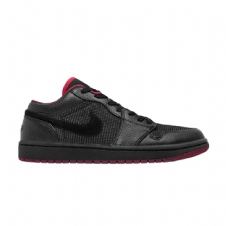 Air Jordan 1 Retro Low Svart Rød Herresko