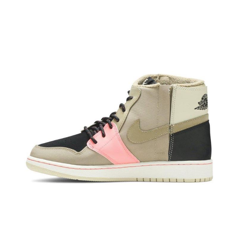 Air Jordan 1 Retro Rebel Xx Olivengrønn Svart Rosa Damesko