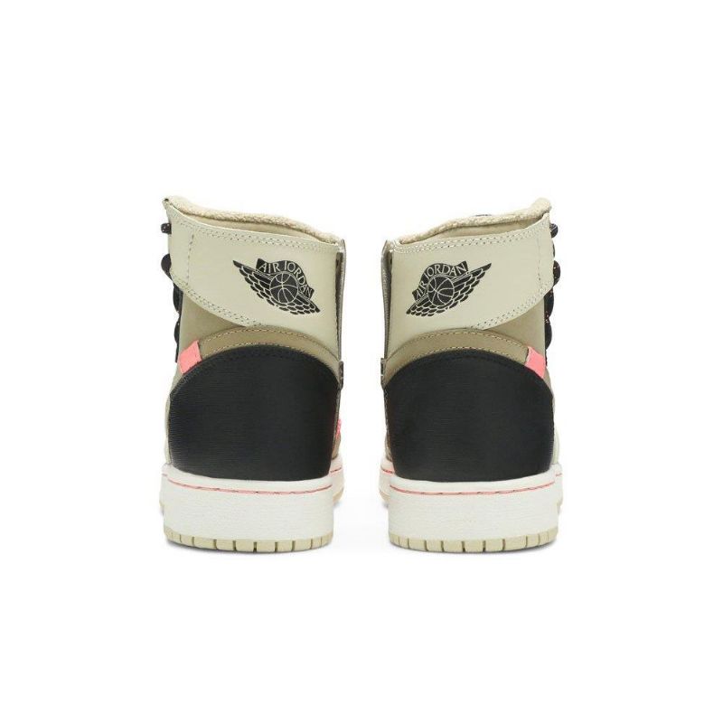 Air Jordan 1 Retro Rebel Xx Olivengrønn Svart Rosa Damesko