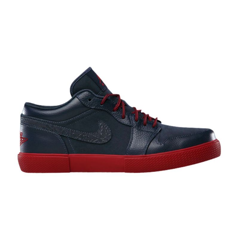 Air Jordan 1 Retro V.1 Marineblå Røde Herresko