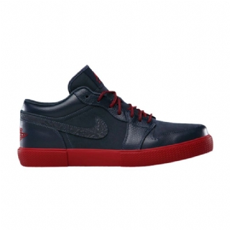 Air Jordan 1 Retro V.1 Marineblå Røde Herresko