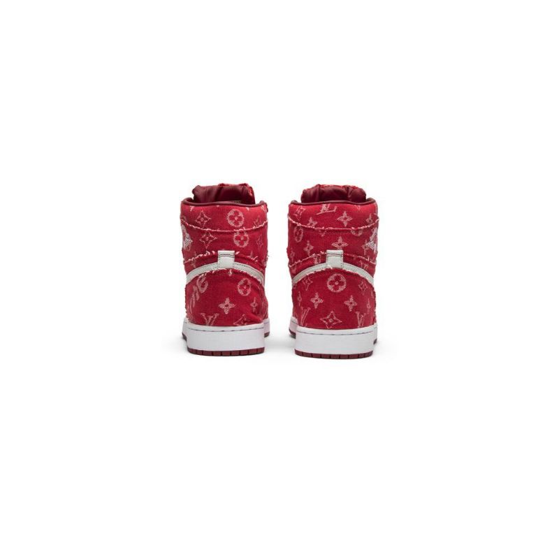 Air Jordan 1 Rød Ribbon Recon Retro Høy Rød Hvit Herresko