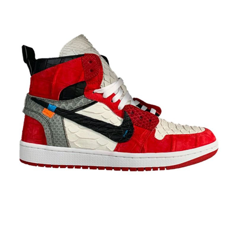 Air Jordan 1 Skokirurgen Off-hvit Høy Retro Lux Rød Sølv Grå Svarte Herresko