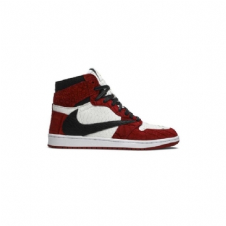 Air Jordan 1 Skokirurgen Retro Høy Rød Hvit Svart Herresko