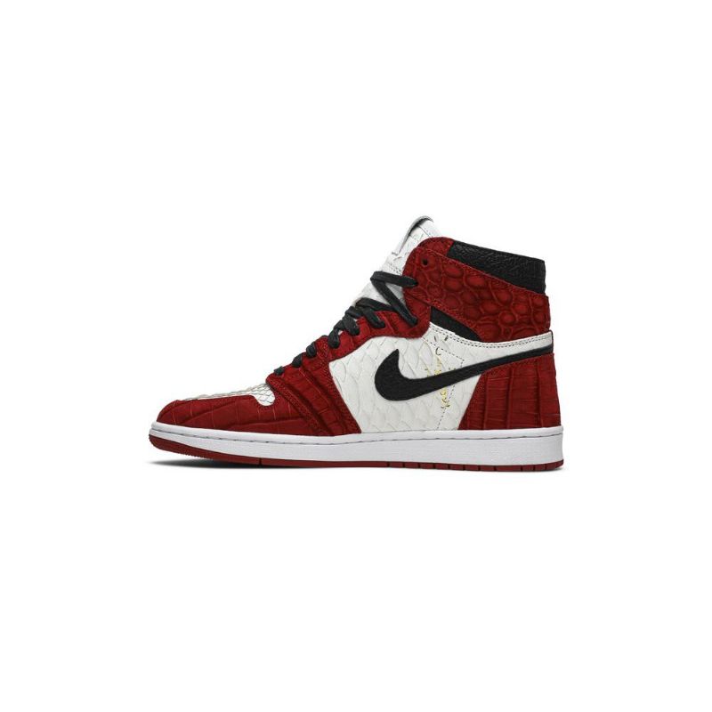 Air Jordan 1 Skokirurgen Retro Høy Rød Hvit Svart Herresko