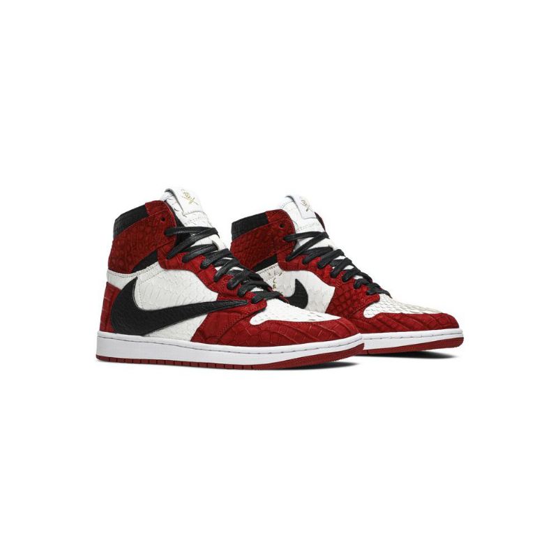 Air Jordan 1 Skokirurgen Retro Høy Rød Hvit Svart Herresko