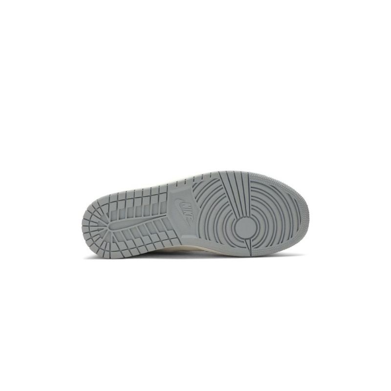 Air Jordan 1 Sneakersnstuff Mid Hvit Grå Rød Herresko