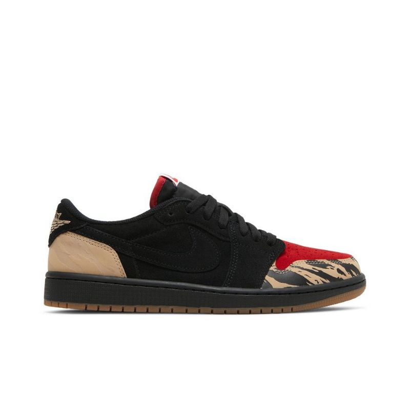 Air Jordan 1 Solely Low Retro Og Sp Svart Brun Rød Herresko