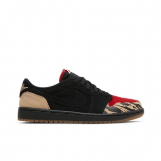 Air Jordan 1 Solely Low Retro Og Sp Svart Brun Rød Herresko