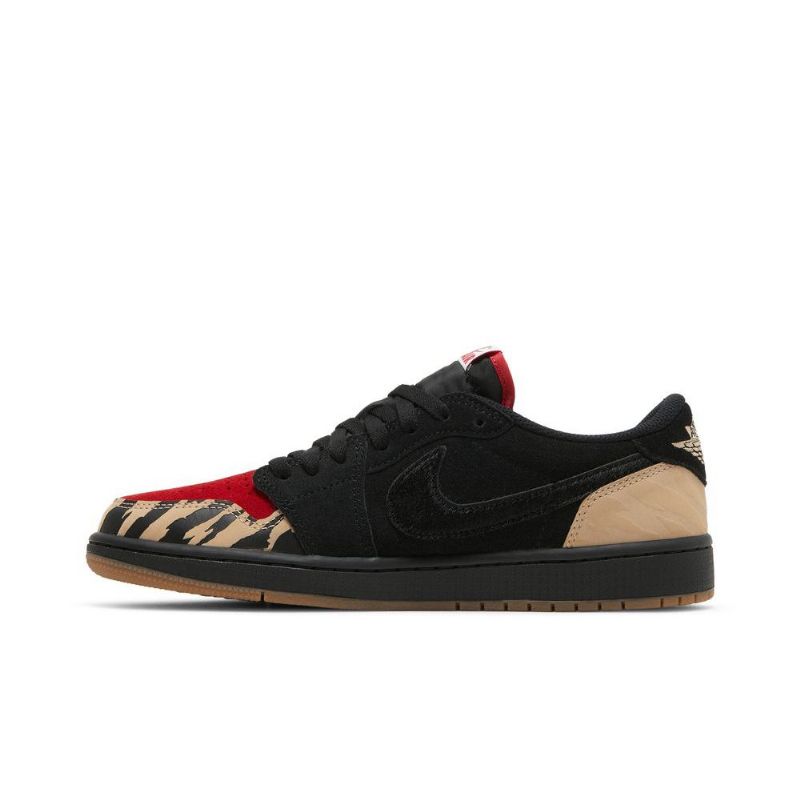 Air Jordan 1 Solely Low Retro Og Sp Svart Brun Rød Herresko