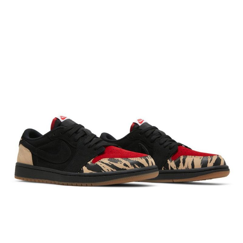 Air Jordan 1 Solely Low Retro Og Sp Svart Brun Rød Herresko