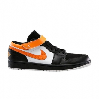 Air Jordan 1 Strap Lav Svart Oransje Hvit Herresko