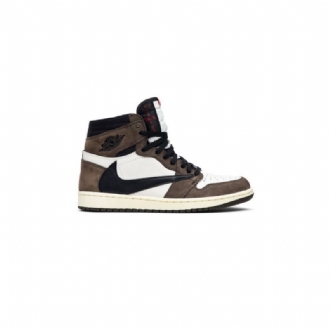 Air Jordan 1 Travis Scott Retro Høy Og Hvit Brun Svarte Herresko