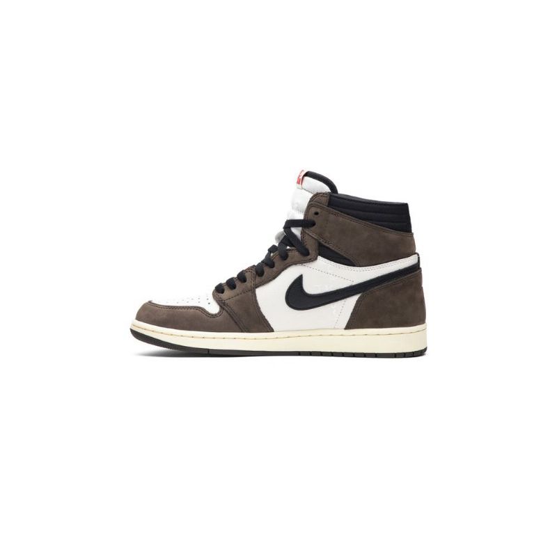 Air Jordan 1 Travis Scott Retro Høy Og Hvit Brun Svarte Herresko