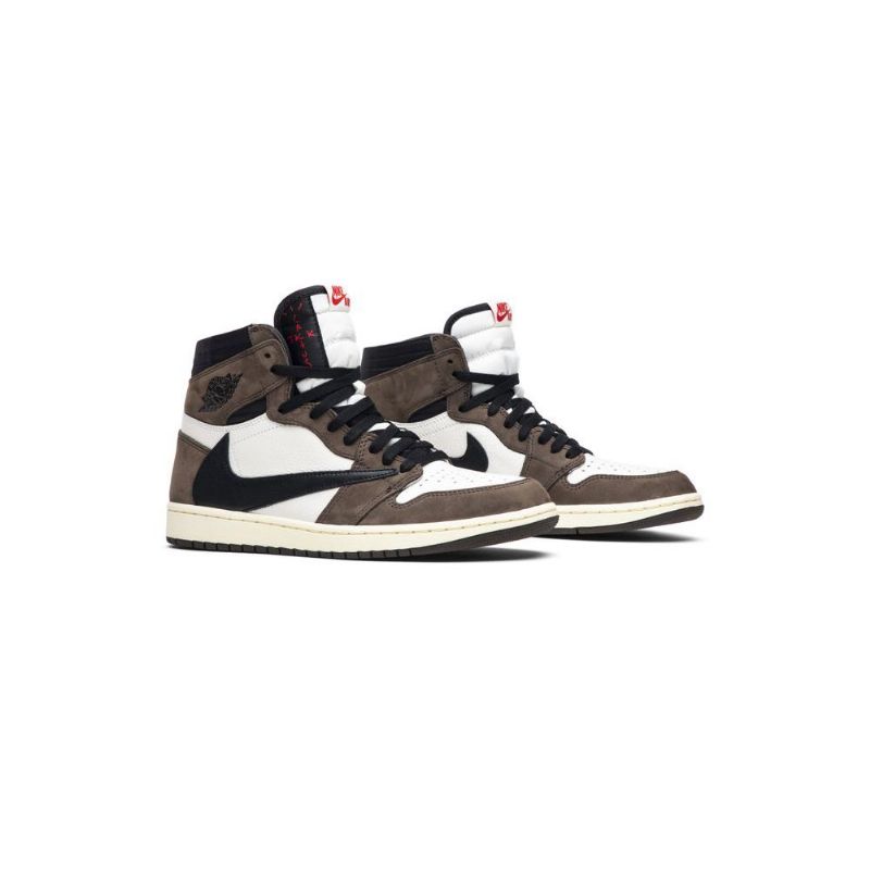 Air Jordan 1 Travis Scott Retro Høy Og Hvit Brun Svarte Herresko