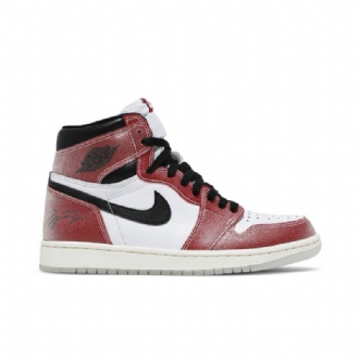 Air Jordan 1 Trophy Room Retro Høy Og Sp Hvit Rød Svart Herresko