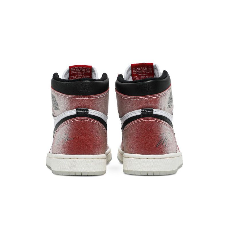 Air Jordan 1 Trophy Room Retro Høy Og Sp Hvit Rød Svart Herresko