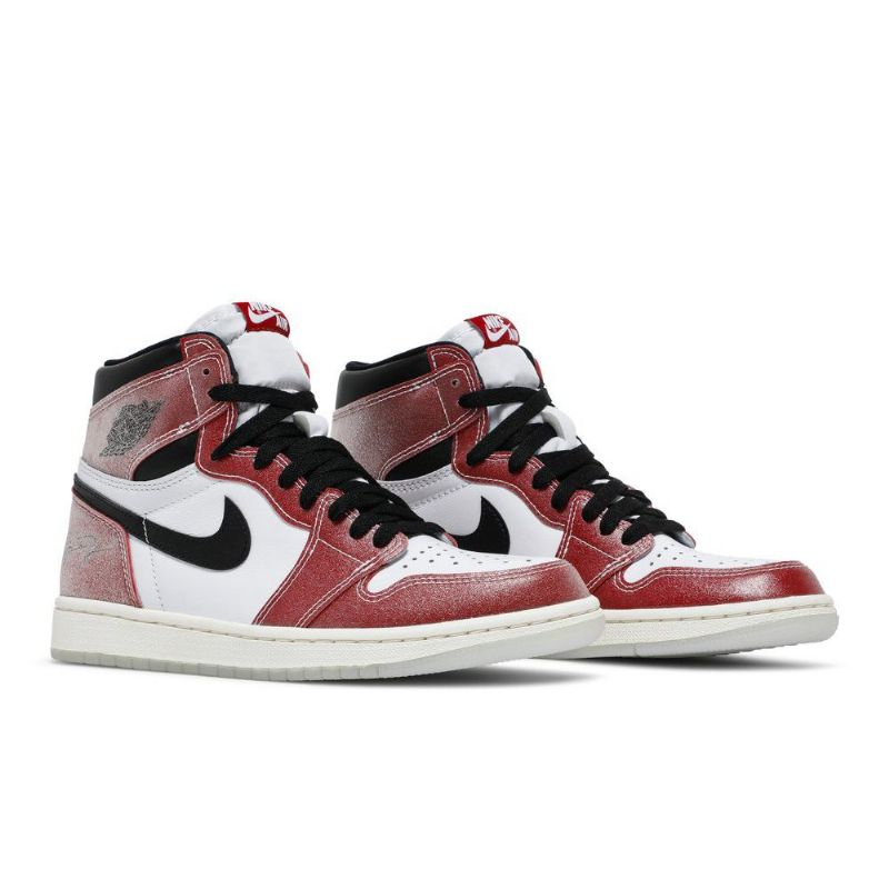 Air Jordan 1 Trophy Room Retro Høy Og Sp Hvit Rød Svart Herresko
