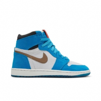 Air Jordan 1 Twix The Shoe Surgeon Høy Blå Hvit Svart Brun Herresko